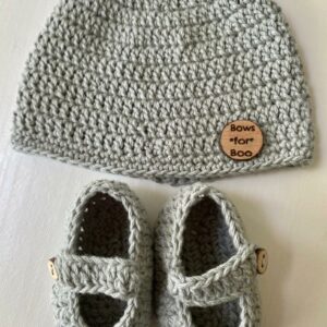 Handmade Cotton Bib & Shoes Set