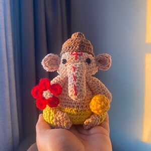 Crocheted Baby Ganesha Idol